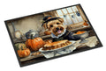 Lakeland Terrier Fall Kitchen Pumpkins Doormat Indoor Outdoor 18H X 27W Front Door Mat Rugs for Entryway, Non Slip Washable