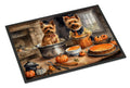 Norwich Terrier Fall Kitchen Pumpkins Doormat Indoor Outdoor 24H X 36W Front Door Mat Rugs for Entryway, Non Slip Washable Low Pile,