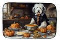 Old English Sheepdog Fall Kitchen Pumpkins Dish Drying Mat Absorbent Dish Drying Mat Pad for Kitchen Counter Dish Drainer Mat for Countertop, 14 x 21", Multicolor