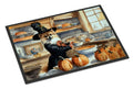 Pomeranian Fall Kitchen Pumpkins Doormat Indoor Outdoor 24H X 36W Front Door Mat Rugs for Entryway, Non Slip Washable Low Pile,