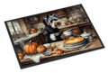 Schnauzer Fall Kitchen Pumpkins Doormat Indoor Outdoor 24H X 36W Front Door Mat Rugs for Entryway, Non Slip Washable Low Pile,