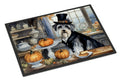 Schnauzer Fall Kitchen Pumpkins Doormat Indoor Outdoor 24H X 36W Front Door Mat Rugs for Entryway, Non Slip Washable Low Pile,