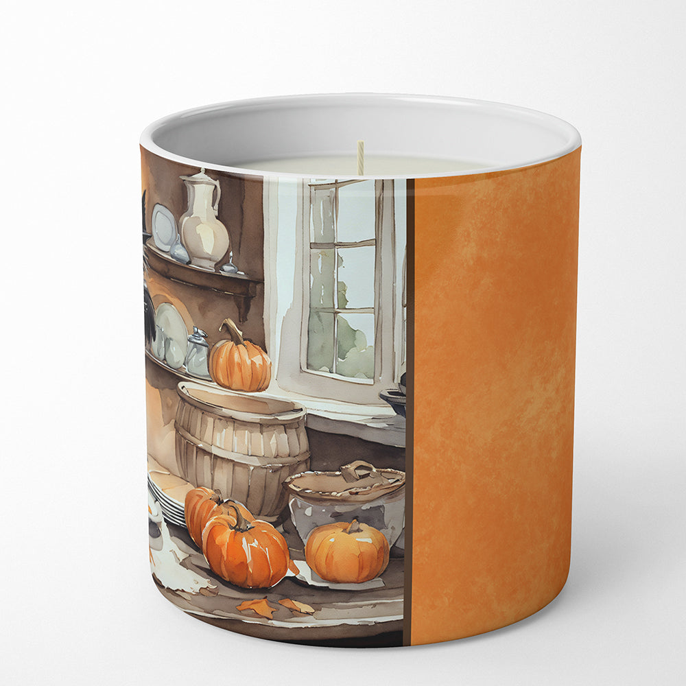 Scottish Terrier Fall Kitchen Pumpkins Decorative Soy Candle Nature Soy Wax Essential Oil Home Decor Ideal for Bedroom Kitchen Bath Office Gift, 10 oz