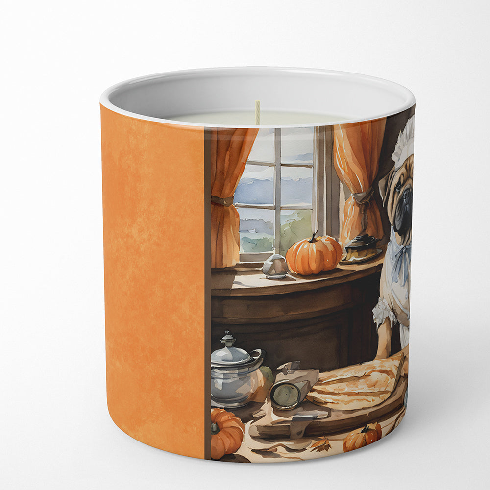 Shar Pei Fall Kitchen Pumpkins Decorative Soy Candle Nature Soy Wax Essential Oil Home Decor Ideal for Bedroom Kitchen Bath Office Gift, 10 oz