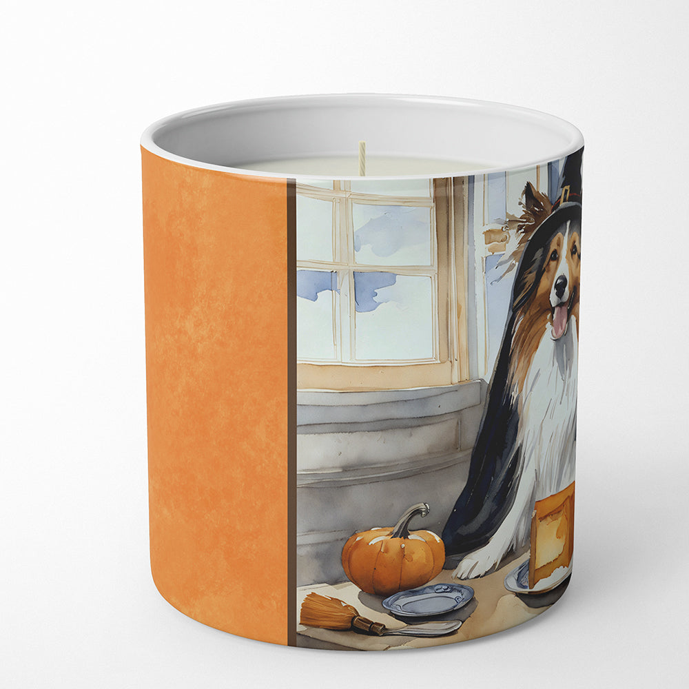 Sheltie Fall Kitchen Pumpkins Decorative Soy Candle Nature Soy Wax Essential Oil Home Decor Ideal for Bedroom Kitchen Bath Office Gift, 10 oz