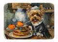 Yorkie Fall Kitchen Pumpkins Memory Foam Kitchen Mat Machine Washable Anti-Fatigue Cushion Comfort Bath or Kitchen Rug