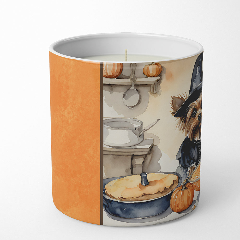 Yorkie Fall Kitchen Pumpkins Decorative Soy Candle Nature Soy Wax Essential Oil Home Decor Ideal for Bedroom Kitchen Bath Office Gift, 10 oz