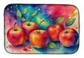 Colorful Apples Dish Drying Mat Absorbent Dish Drying Mat Pad for Kitchen Counter Dish Drainer Mat for Countertop, 14 x 21", Multicolor