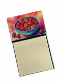 Colorful Strawberries Watercolor Sticky Note Holder Refillable Dispenser Desk Accessory 3x3 Pad Gift