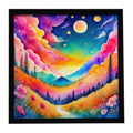 Colorful Stock, or gillyflower Framed Metal Print Bathroom, Kitchen, Office, Home Decor Wall Art Ready to Hang, Square, 8X8