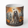 Afghan Hound Spooky Halloween Decorative Soy Candle Nature Soy Wax Essential Oil Home Decor Ideal for Bedroom Kitchen Bath Office Gift, 10 oz