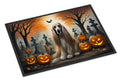 Afghan Hound Spooky Halloween Doormat Indoor Outdoor 24H X 36W Front Door Mat Rugs for Entryway, Non Slip Washable Low Pile,