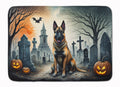 Belgian Malinois Spooky Halloween Memory Foam Kitchen Mat Machine Washable Anti-Fatigue Cushion Comfort Bath or Kitchen Rug