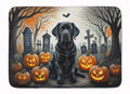 Black Labrador Retriever Spooky Halloween Memory Foam Kitchen Mat Machine Washable Anti-Fatigue Cushion Comfort Bath or Kitchen Rug