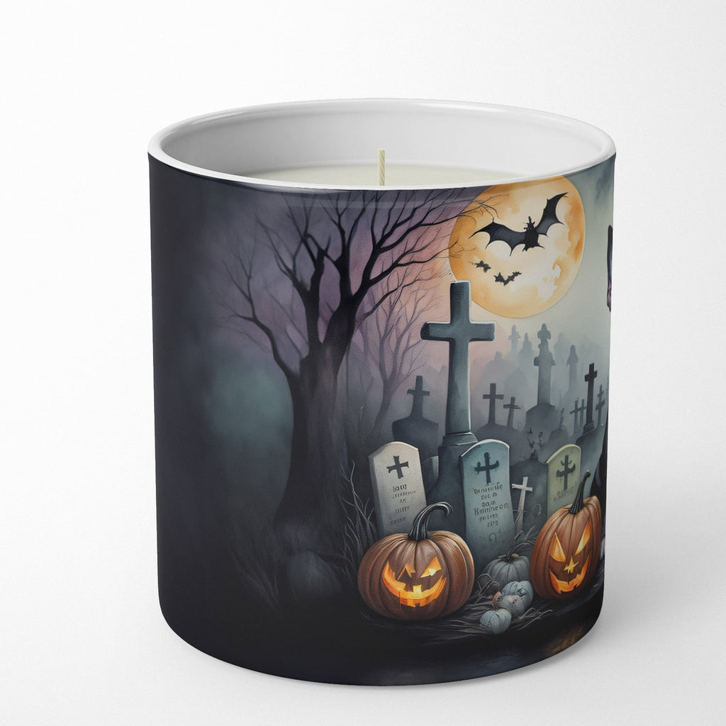 Boston Terrier Spooky Halloween Decorative Soy Candle Nature Soy Wax Essential Oil Home Decor Ideal for Bedroom Kitchen Bath Office Gift, 10 oz