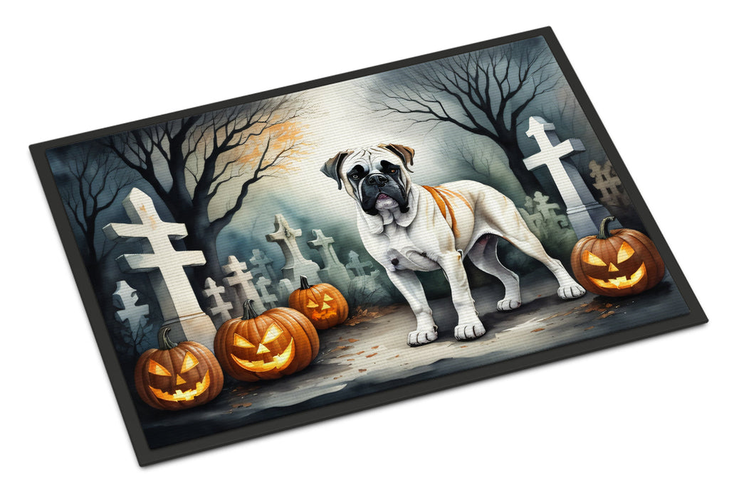 Boxer Spooky Halloween Doormat Indoor Outdoor 24H X 36W Front Door Mat Rugs for Entryway, Non Slip Washable Low Pile,