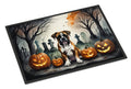 Boxer Spooky Halloween Doormat Indoor Outdoor 18H X 27W Front Door Mat Rugs for Entryway, Non Slip Washable