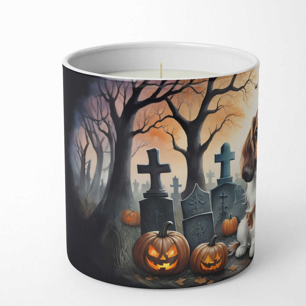 Cavalier Spaniel Spooky Halloween Decorative Soy Candle Nature Soy Wax Essential Oil Home Decor Ideal for Bedroom Kitchen Bath Office Gift, 10 oz