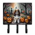 Cavalier Spaniel Spooky Halloween Leash or Key Holder Wall Hooks, Coat Rack Wall Mount, for Hanging Keys, Towels, Aprons, Leashes