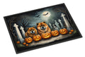 Chow Chow Spooky Halloween Doormat Indoor Outdoor 24H X 36W Front Door Mat Rugs for Entryway, Non Slip Washable Low Pile,