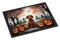 Dachshund Spooky Halloween Doormat Indoor Outdoor 18H X 27W Front Door Mat Rugs for Entryway, Non Slip Washable