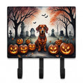 Dachshund Spooky Halloween Leash or Key Holder Wall Hooks, Coat Rack Wall Mount, for Hanging Keys, Towels, Aprons, Leashes