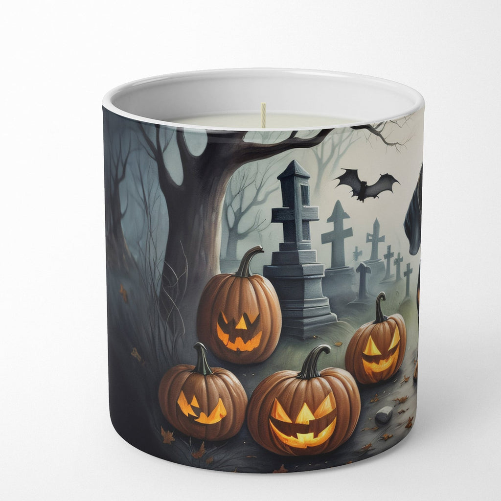Dachshund Spooky Halloween Decorative Soy Candle Nature Soy Wax Essential Oil Home Decor Ideal for Bedroom Kitchen Bath Office Gift, 10 oz