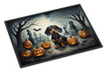 Dachshund Spooky Halloween Doormat Indoor Outdoor 24H X 36W Front Door Mat Rugs for Entryway, Non Slip Washable Low Pile,