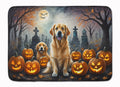 Golden Retriever Spooky Halloween Memory Foam Kitchen Mat Machine Washable Anti-Fatigue Cushion Comfort Bath or Kitchen Rug