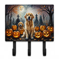 Golden Retriever Spooky Halloween Leash or Key Holder Wall Hooks, Coat Rack Wall Mount, for Hanging Keys, Towels, Aprons, Leashes