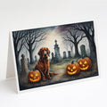 Irish Setter Spooky Halloween Greeting Cards Pack of 8 Blank Cards with Envelopes Whimsical A7 Size 5x7