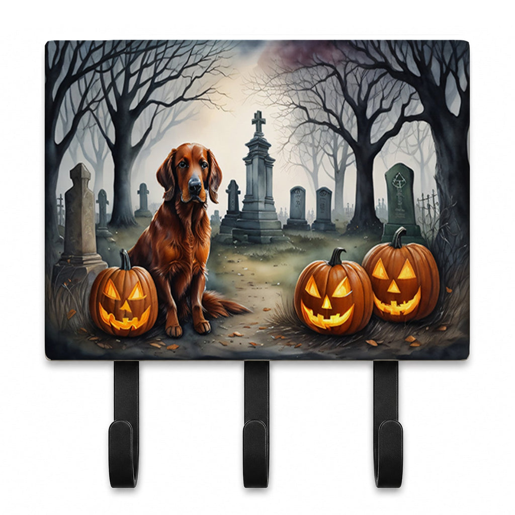 Irish Setter Spooky Halloween Leash or Key Holder Wall Hooks, Coat Rack Wall Mount, for Hanging Keys, Towels, Aprons, Leashes