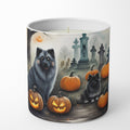 Keeshond Spooky Halloween Decorative Soy Candle Nature Soy Wax Essential Oil Home Decor Ideal for Bedroom Kitchen Bath Office Gift, 10 oz