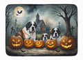 Saint Bernard Spooky Halloween Memory Foam Kitchen Mat Machine Washable Anti-Fatigue Cushion Comfort Bath or Kitchen Rug