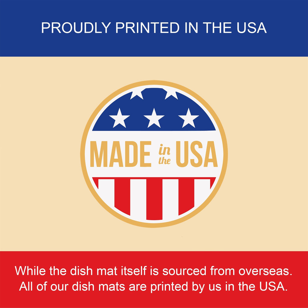 Old English Sheepdog Spooky Halloween Dish Drying Mat Absorbent Dish Drying Mat Pad for Kitchen Counter Dish Drainer Mat for Countertop, 14 x 21", Multicolor