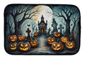 Graveyard Spooky Halloween Dish Drying Mat Absorbent Dish Drying Mat Pad for Kitchen Counter Dish Drainer Mat for Countertop, 14 x 21", Multicolor