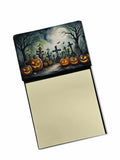Graveyard Spooky Halloween Watercolor Sticky Note Holder Refillable Dispenser Desk Accessory 3x3 Pad Gift