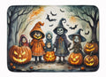 Trick or Treaters Spooky Halloween Memory Foam Kitchen Mat Machine Washable Anti-Fatigue Cushion Comfort Bath or Kitchen Rug