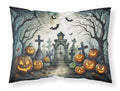 Graveyard Spooky Halloween Standard Pillowcase Lightweight Super Soft Easy Care Decorative Artwork Pillowcase, Standard