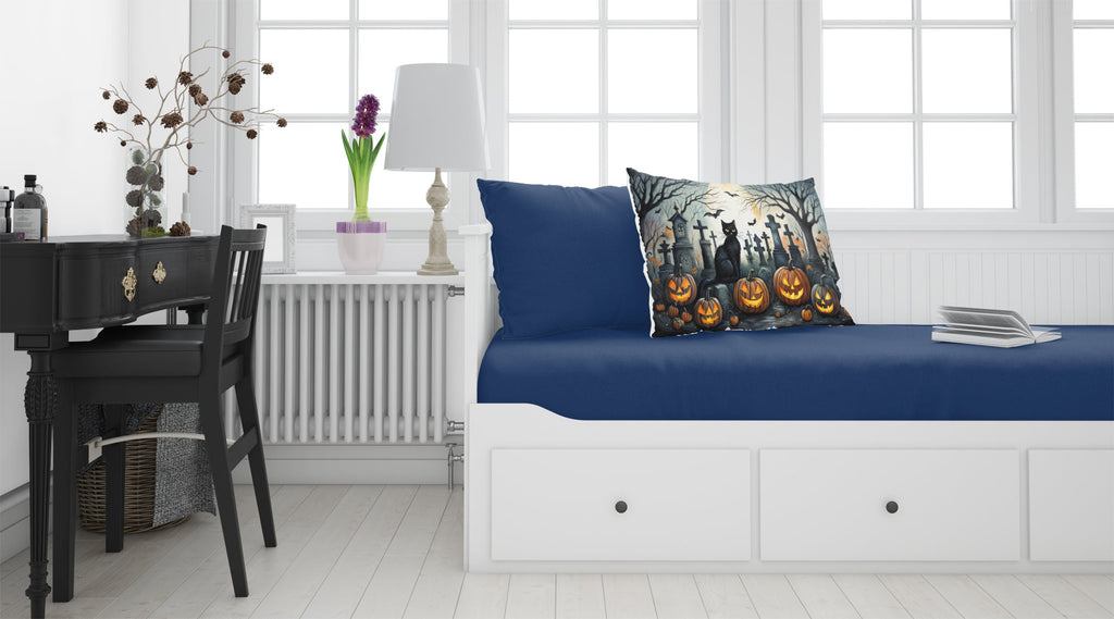 Black Cat Spooky Halloween Standard Pillowcase Lightweight Super Soft Easy Care Decorative Artwork Pillowcase, Standard