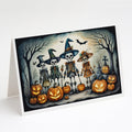 Calacas Skeletons Spooky Halloween Greeting Cards Pack of 8 Blank Cards with Envelopes Whimsical A7 Size 5x7