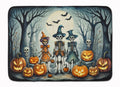 Calacas Skeletons Spooky Halloween Memory Foam Kitchen Mat Machine Washable Anti-Fatigue Cushion Comfort Bath or Kitchen Rug