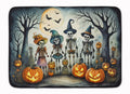 Calacas Skeletons Spooky Halloween Memory Foam Kitchen Mat Machine Washable Anti-Fatigue Cushion Comfort Bath or Kitchen Rug