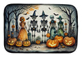 Calacas Skeletons Spooky Halloween Dish Drying Mat Absorbent Dish Drying Mat Pad for Kitchen Counter Dish Drainer Mat for Countertop, 14 x 21", Multicolor