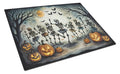 Dancing Skeletons Spooky Halloween Cutting Board Tempered Glass Kitchen Cutting Surface, Heat Resistant Chopping, Non-Slip Feet, Food Prep & Serving