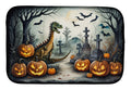 Dinosaurs Spooky Halloween Dish Drying Mat Absorbent Dish Drying Mat Pad for Kitchen Counter Dish Drainer Mat for Countertop, 14 x 21", Multicolor