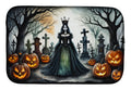 Evil Queen Spooky Halloween Dish Drying Mat Absorbent Dish Drying Mat Pad for Kitchen Counter Dish Drainer Mat for Countertop, 14 x 21", Multicolor