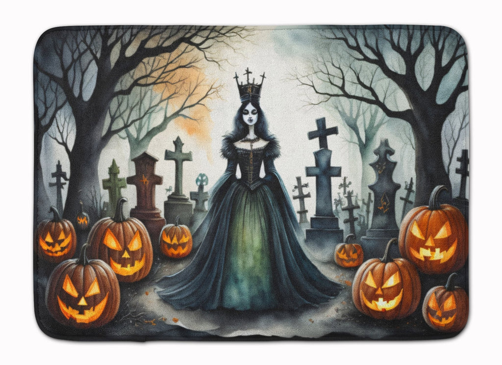 Evil Queen Spooky Halloween Memory Foam Kitchen Mat Machine Washable Anti-Fatigue Cushion Comfort Bath or Kitchen Rug