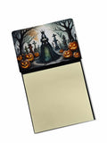 Evil Queen Spooky Halloween Watercolor Sticky Note Holder Refillable Dispenser Desk Accessory 3x3 Pad Gift