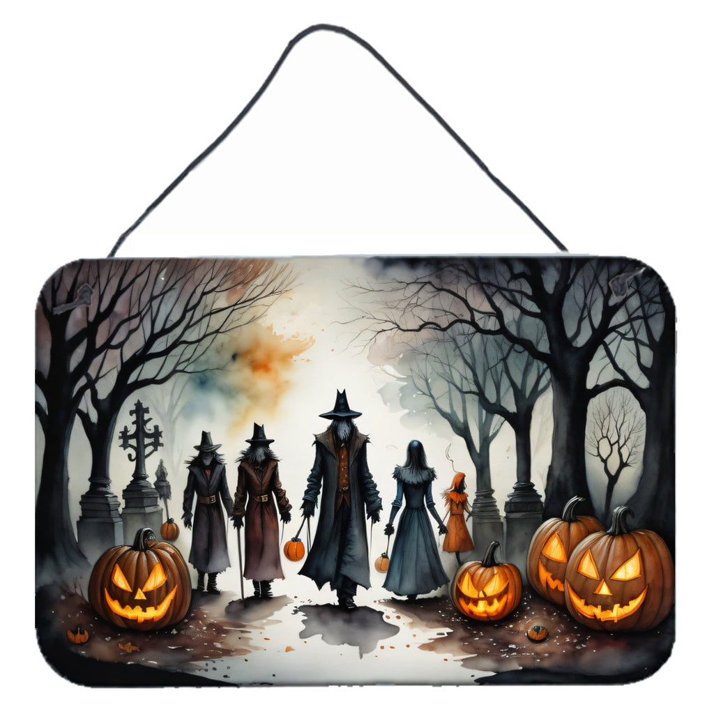 Vampires Spooky Halloween Wall or Door Hanging Prints Aluminum Metal Sign Kitchen Wall Bar Bathroom Plaque Home Decor, 8HX12W, Multicolor